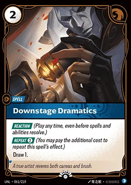 Downstage Dramatics - UNL-061-p - Promotional Cards - Riftbound card